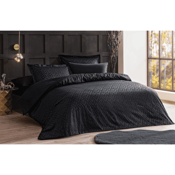 Комплект постільної білизни CK JAKAR GEOMETRIK чорний, євро OZDILEK - зображення 1