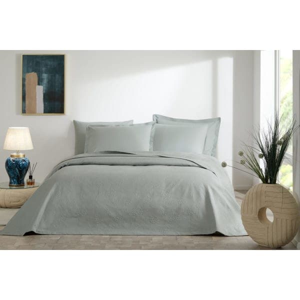 Комплект постільної білизни TK YESIL JAKAR LUX м ятний, півтораспальний OZDILEK - зображення 1