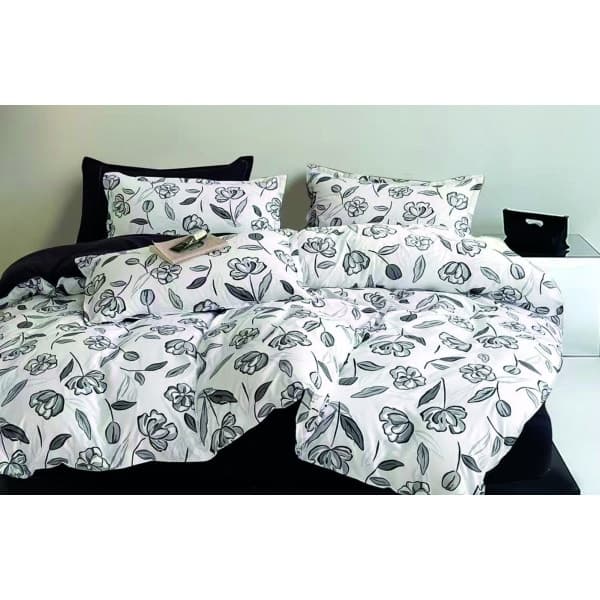 Комплект постільної білизни VS-BM1.5-103 Біла квітка, півтораспальний VERSAILLES - зображення 1