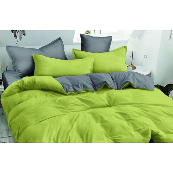 Комплект постільної білизни VS-BM2.0-202 Лимонно-сірий, двоспальний VERSAILLES - зображення 1