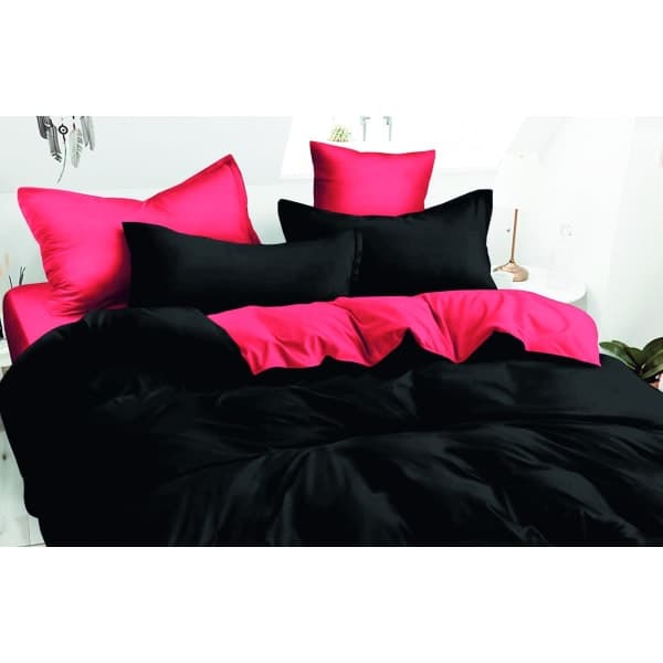 Комплект постільної білизни VS-BM1.5-201 Червоно-чорний, півтораспальний VERSAILLES - зображення 1