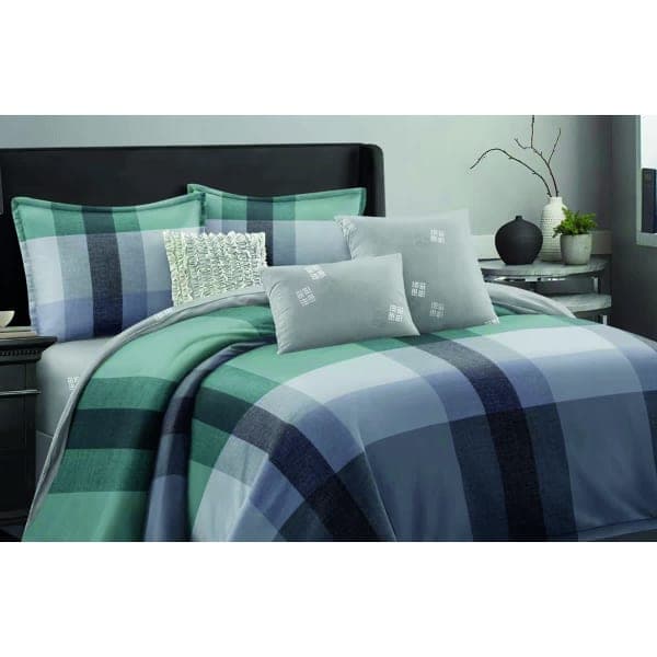 Комплект постільної білизни VS-BM2.5-107 Зелено-сіра класика, євро VERSAILLES - зображення 1