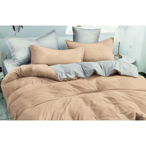 Комплект постільної білизни VS-BM2.5-207 Сіро-бежевий, євро VERSAILLES - зображення 1