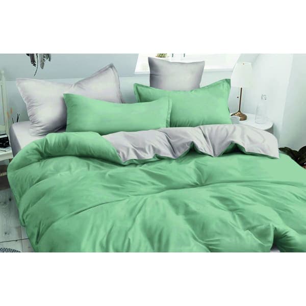 Комплект постільної білизни VS-BM2.5-205 Зелено-сірий, євро VERSAILLES - зображення 1