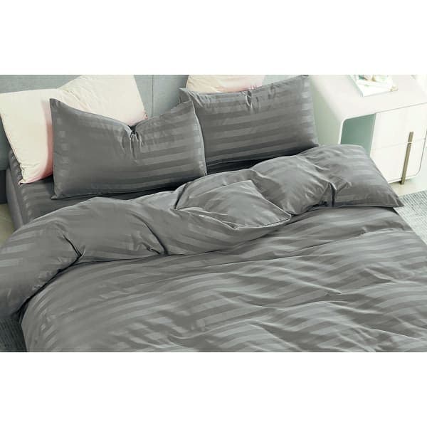 Комплект постільної білизни VS-BM2.5-305 Страйп Капучіно, євро VERSAILLES - зображення 1