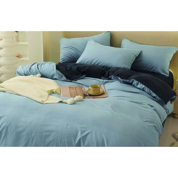 Комплект постільної білизни VS-BS2.5-204 Блакитно-Сірий, євро VERSAILLES - зображення 1
