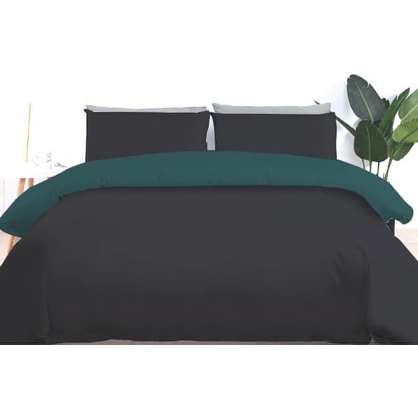 Комплект постільної білизни VS-BS2.5-201 Чорний-Ізумруд, сімейний VERSAILLES - зображення 1
