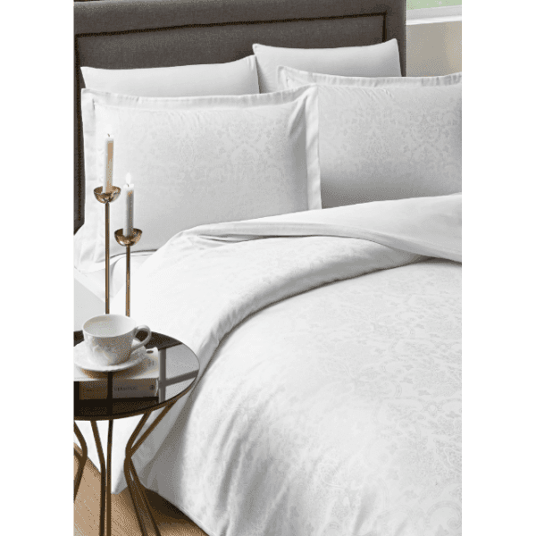 Комплект постільної білизни CK JAKAR BEYAZ ORNAMENT білий, євро OZDILEK - зображення 1