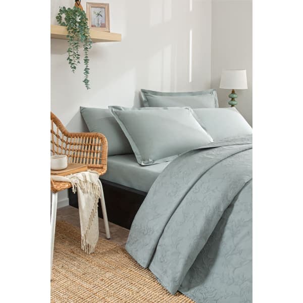 Комплект постільної білизни CK YESIL JAKAR LUX м ятний, євро+ OZDILEK - зображення 1