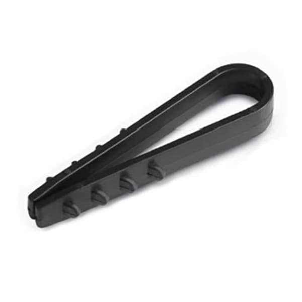 Дюбель-хомут - D6 чорний під круглий кабель уп.100шт. Haisser - зображення 1