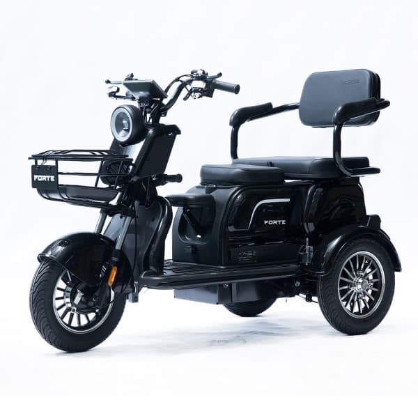 Трицикл акумуляторний Forte Family-P1000 Чорний - зображення 1