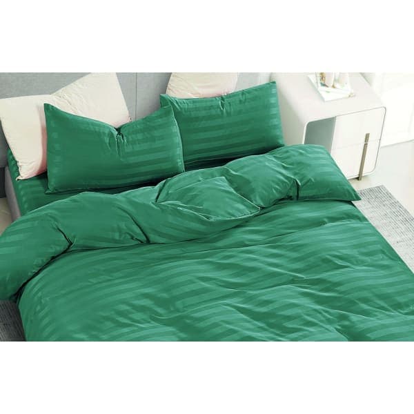 Комплект постільної білизни VS-BM2.5-303 Страйп Смарагдовий, євро VERSAILLES - зображення 1