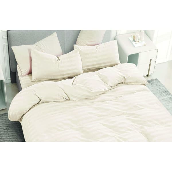 Комплект постільної білизни VS-BM2.5-301 Страйп Айворі, євро VERSAILLES - зображення 1