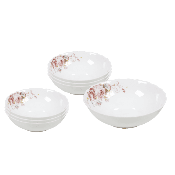 Набір салатників VT-420РВ Рожевий букет wave Vittora - зображення 1