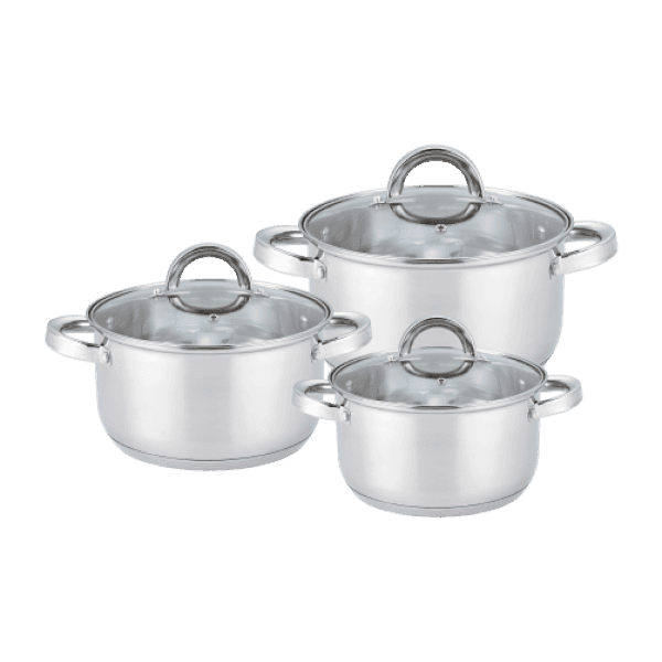 Набір каструль GT-1300-06/3 SOLO 1.9 л/2.6 л/4.7 л GUSTO - зображення 1