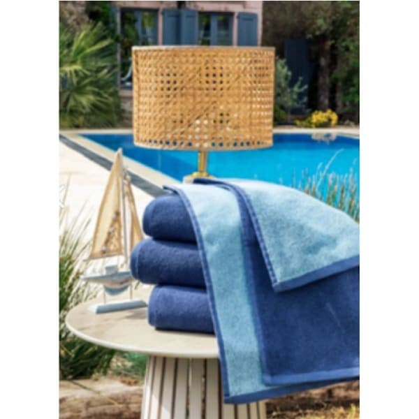 Рушник банний DOUBLE COLOUR синьо-блакитний 70х145см. OZDILEK - зображення 1