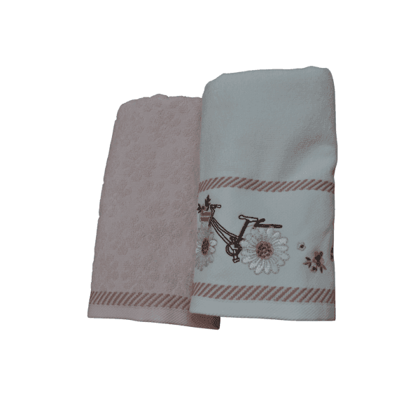 Набір рушників для рук DAISY рожевий 50х90см 2шт. OZDILEK - зображення 1