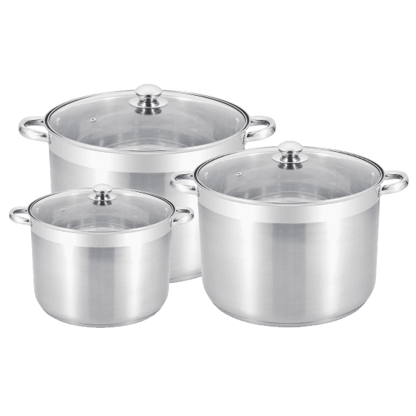 Набір каструль GT-1305-06 GRAND 8 л/10 л/12 л GUSTO - зображення 1