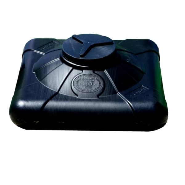 Бак для душу округлий - 200 л чорний Litolan - зображення 1