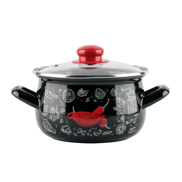 Набір каструль GT-T-3-P Перчинка 2.1 л/3.1 л/4 л GUSTO - зображення 1