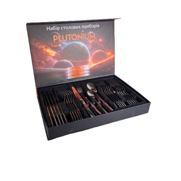 Набір столових приборів Plutonium 24 шт. GT-SFKS02-24 GUSTO - зображення 1