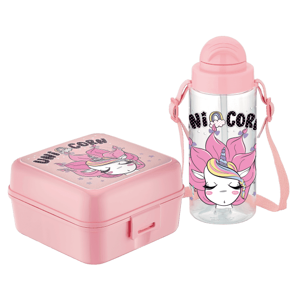 Дитячий набір ланч-бокс та пляшка GT-G-192002 рожевий GUSTO - зображення 1