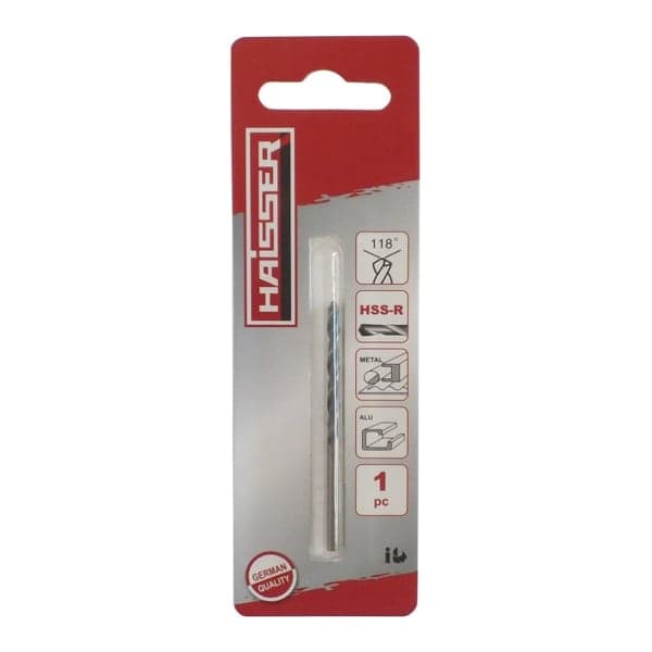 HAISSER HSS - 3.5х73х112мм Свердло по металу DIN 340, уп.1шт - зображення 1