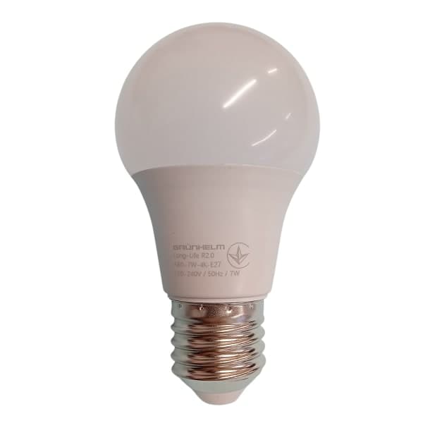 Лампа LED - A60-7W-4K-E27 Long-Life R2.0 Grunhelm - зображення 1