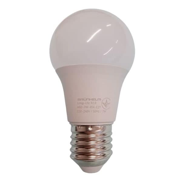 Лампа LED - A60-7W-65K-E27 Long-Life R2.0 Grunhelm - зображення 1