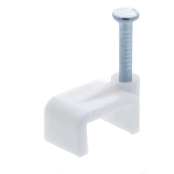 Скоба кабельна - плоска 6 мм уп. 100 шт. Haisser - зображення 1