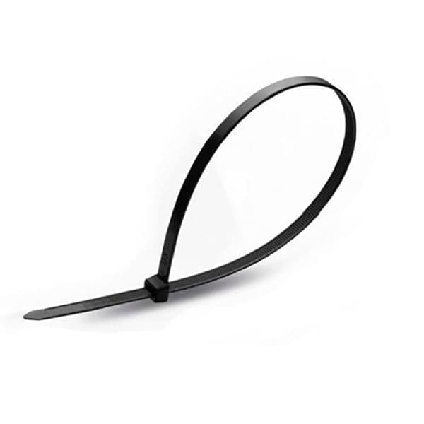 Хомут нейлоновий - 9х650 чорний, уп.12 шт. Haisser - зображення 1