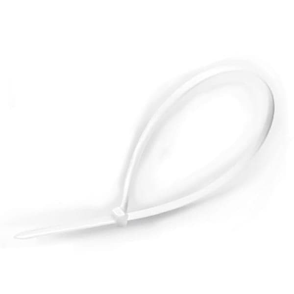 Хомут нейлоновий - 5х250 білий, уп.100 шт. Haisser - зображення 1