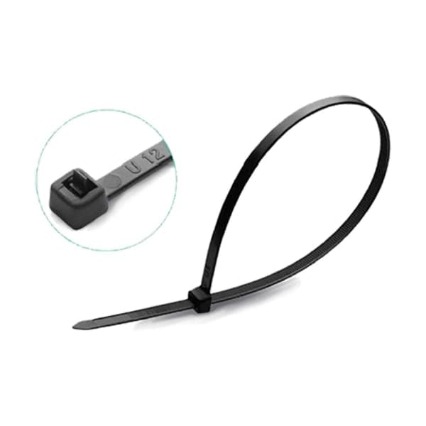 Хомут нейлоновий - 5х400 багаторазовий чорний, уп.100шт. Haisser - зображення 1