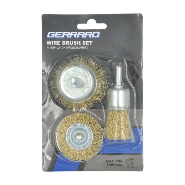 Набір щіток проволочних 3 шт. Gerrard 7185761 - зображення 1