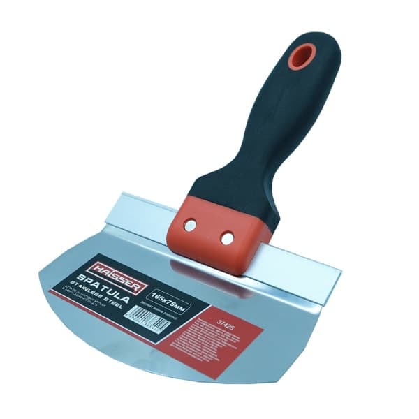 Шпатель напівкруглий з нерж. сталі 165х75мм Haisser 37425 - зображення 1